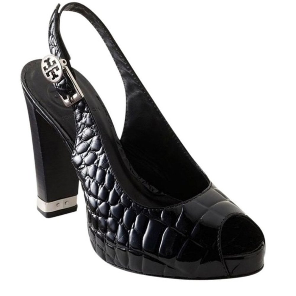 🔴REDUCED🔴TORY BURCH Croc Allison Slingback Pumps